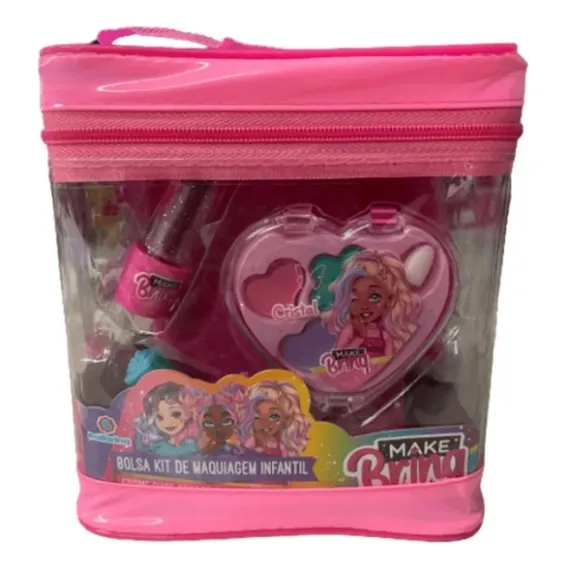 Mini Kit Maquiagem Infantil Necessarie P/meninas Makebrinq Foto 1
