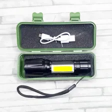 Mini Lanterna Recarregável Led Tática Usb Ideia Id-9595l Foto mini  3