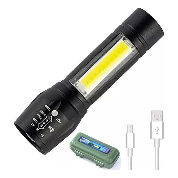 Mini lanterna tática portátil recarregável Usb Marinshop Mini lanterna tática 4000lm Foto 1