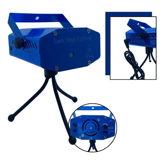 Mini Laser Holográfico Luz Led Iluminação Festa Dj 6 Efeitos 110v/220v Foto 1