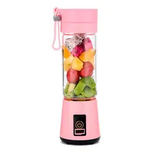 Mini Liquidificador Portátil Juicer Recarregável 6 Lâminas Cor Rosa Foto  mini 1