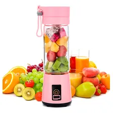 Mini Liquidificador Portátil Juicer Recarregável 6 Lâminas Cor Rosa Foto mini  2