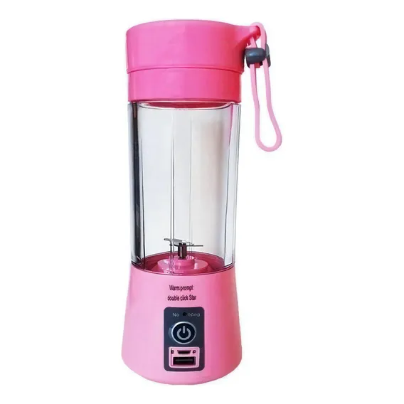 Mini Liquidificador Portátil Shake Juice Cup Rosa Foto 1