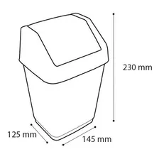 Mini Lixeira Mesa Escrit贸rio Basculante 2 Lts 25459 Arqplast Foto mini 1