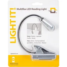 Mini Luminária Led Clip Abajur Leitura Livro Grampo Mesa Cor da estrutura Prateado Foto mini 4