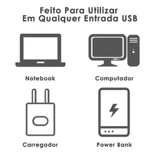 Mini Luminária Luz Lâmpada Led Abajur Usb Notebook 6500k Foto mini 3