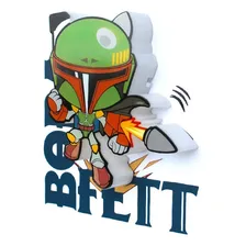 Mini Luminaria Star Wars Boba Fett 3d Deco Light Fx Foto mini 2