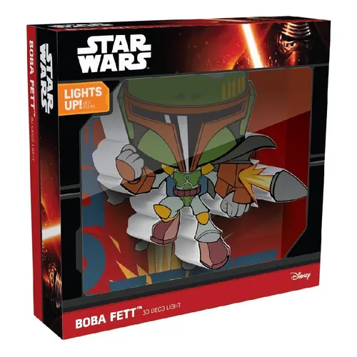 Mini Luminaria Star Wars Boba Fett 3d Deco Light Fx Foto 1