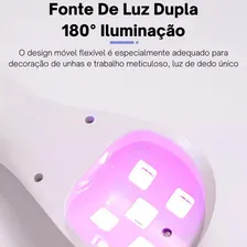 Mini Luz De Unha 5w Secagem Mini Cabine Lanterna Portátil Cor Mini Cabine De Mao Foto mini  3