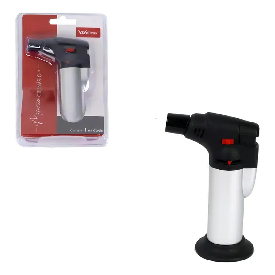 Mini Maçarico Portátil Gás Acendimento Automático Regulagem Foto 1