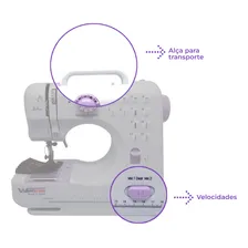 Mini Máquina De Costura 12 Pontos West-512 Westpress Cor Branco 110V/220V Foto mini 4