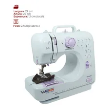 Mini Máquina De Costura 12 Pontos West-512 Westpress Cor Branco 110V/220V Foto mini  2