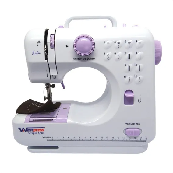 Mini Máquina De Costura 12 Pontos West-512 Westpress Cor Branco 110V/220V Foto 1