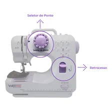 Mini Máquina De Costura 12 Pontos West-512 Westpress Cor Branco 110V/220V Foto mini  3