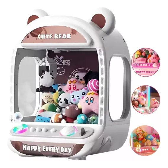 Mini Maquina Pegar Bichinhos Infantil Brinquedo Cor Branco Foto 1