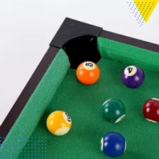 Mini Mesa De Bilhar Infantil Brinquedo Sinuca Taco Bola Giz Foto mini 2