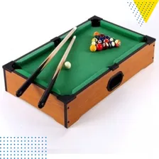 Mini Mesa De Bilhar Infantil Brinquedo Sinuca Taco Bola Giz Foto mini 3