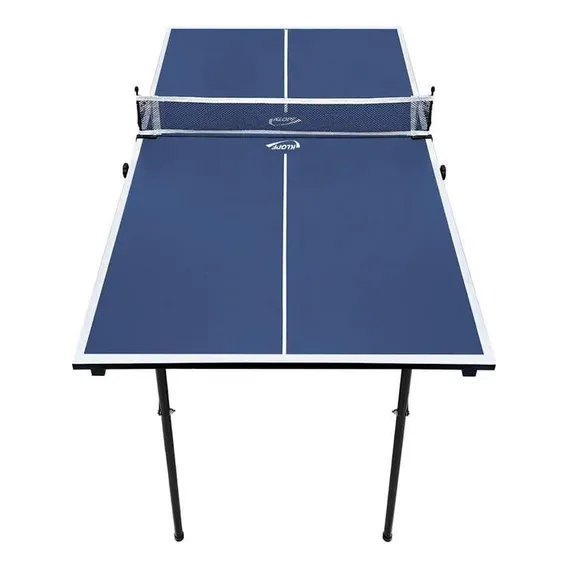 Mini Mesa De Tênnis De Mesa (ping Pong) Com Rede Klopf Cor Azul Foto 1