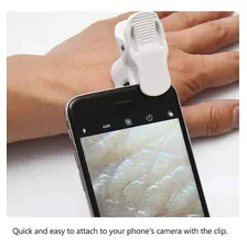 Mini Microsc贸pio 60x Bolso Led Lupa Celular Tablet Lupa Cor Branco Foto mini 3