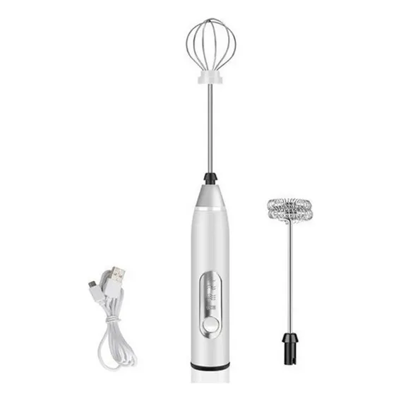 Mini Misturador Batedor Mixer Portátil - Branco Foto 1