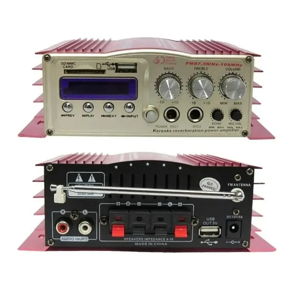 Mini Modulo Amplificador Bt-308 Com Karaok, Bluetooth E  Fm Foto 1