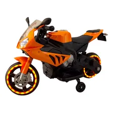 Mini Moto Elétrica Infantil Esportiva Bateria Som Laranja Foto mini 1