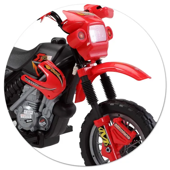 Mini Moto Elétrica Infantil Motocross Vermelha 6v - Belfix Cor Vermelho Foto 1