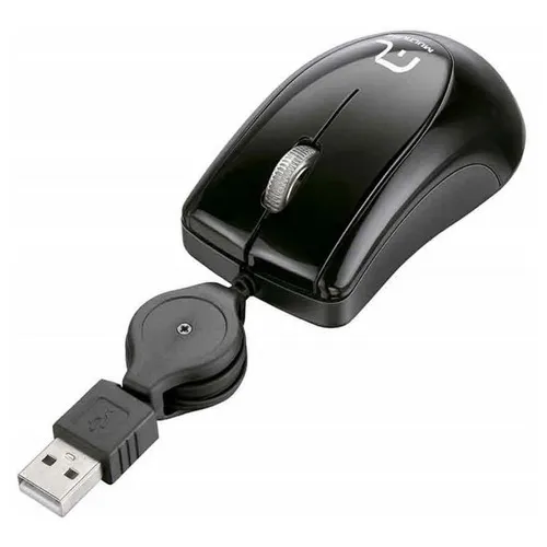 Mini Mouse Óptico Com Cabo Retrátil Usb Mo205 Multilaser Foto 1