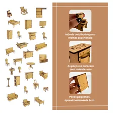 Mini Moveis Para Casinha Boneca Mdf 30 Peças Imediato Grupo Paraíso Mdf Foto mini 3