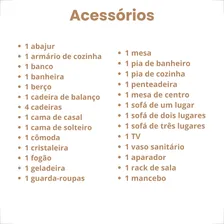 Mini Moveis Para Casinha Boneca Mdf 30 Peças Imediato Grupo Paraíso Mdf Foto mini 4