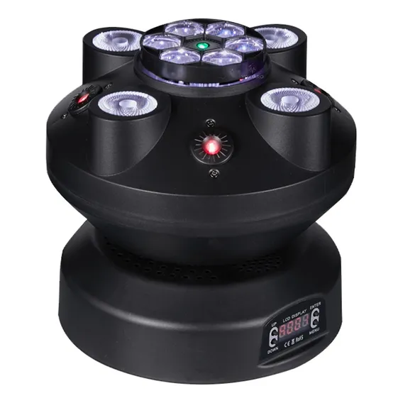 Mini Moving Bee Eyes 4 Em 1 Luz Rotativa Tingida Festa Balad 110v/220v Foto 1