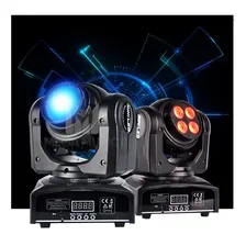 Mini Moving Doble Face 12w 4 Led Rgbw Quadriled Dmx Audio Bivolt Foto  mini 1