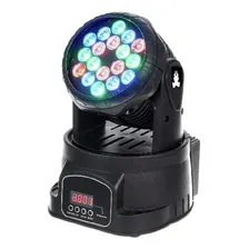 Mini Moving Head Wash 18 Quadrileds Rgb Iluminação Dj Festa Foto mini 2