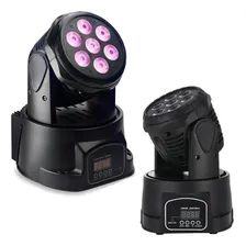 Mini Moving Head Wash 7 Led 10w Quadriled Rgbw Dmx Festa Dj Foto  mini 1