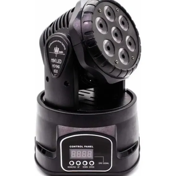 Mini Moving Head Wash 7 Led 10w Quadriled Rgbw Dmx St-710 Foto 1