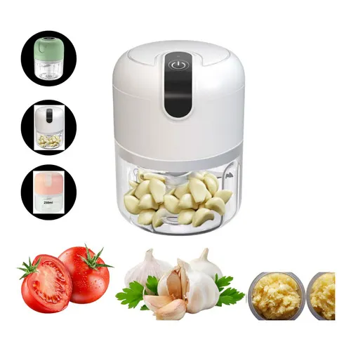 Mini Multiprocessador De Alimentos Elétrico Cor Branco Foto 1