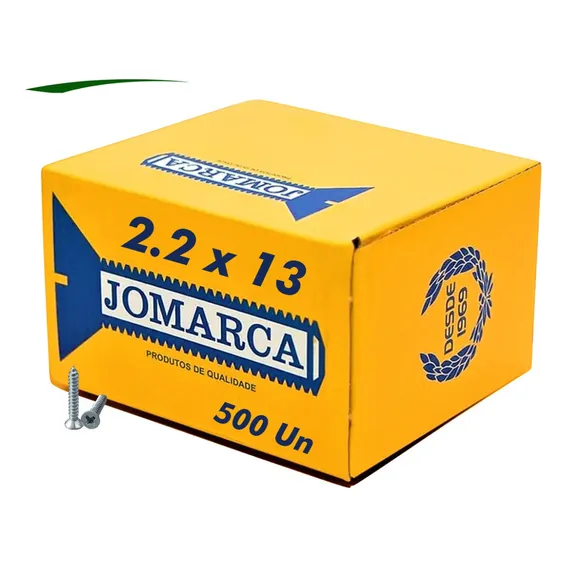Mini Parafuso Artesanato 2,2 X 13 Philips Chata Zinc 500 Uni Foto 1