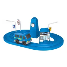 Mini Pista Policia Carrinho A Corda - Dm Dmt5947 Foto mini 1