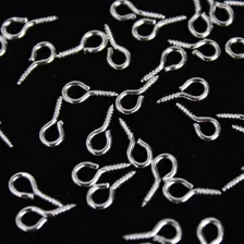 Mini Pitão Rosqueável 09x4mm Argolas Chaveiro Biscuit 1000pç Foto mini  2