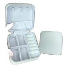 Mini Porta J贸ias Quadrados Com Divis贸rias Cor Mini Porta J贸ias Quadrado Branco Foto mini 1
