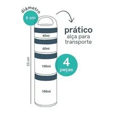 Mini Potes Empilháveis Porta Lanches Marmita Snack Fit Foto mini 4