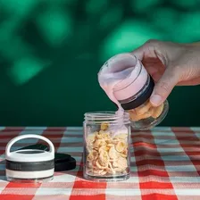 Mini Potes Empilháveis Porta Lanches Marmita Snack Fit Foto mini  3