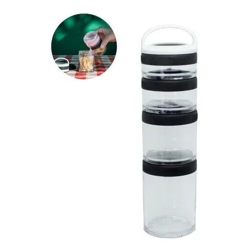 Mini Potes Empilháveis Porta Lanches Marmita Snack Fit Foto 1
