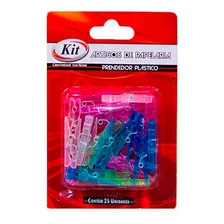 Mini Prendedor Plástico 25 Un Kit Cor multicor Foto mini 1