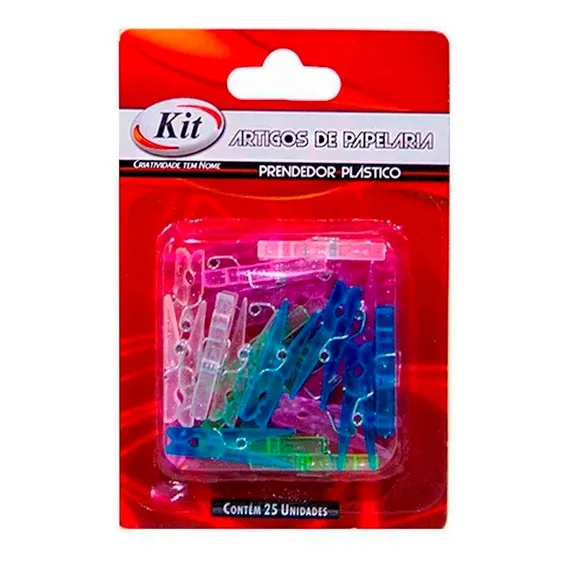Mini Prendedor Plástico 25 Un Kit Cor multicor Foto 1