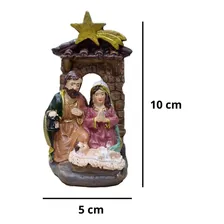 Mini Presépio Natalino Sagrada FamÃlia Em Resina Foto mini 3