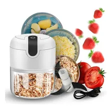 Mini Processador Alimentos Usb Xds 01 3 Lâminas 45w Cor Verde-claro 127/220v Foto mini 2