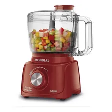 Mini Processador Turbo Pratic 300w Mondial Cor Vermelho 110v Foto mini 1
