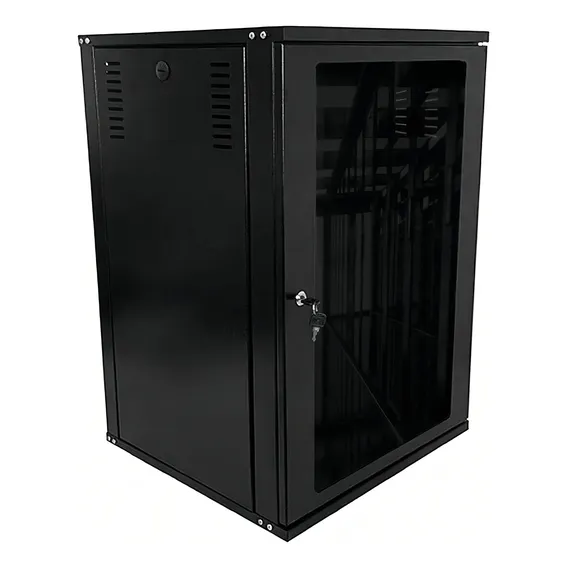 Mini Rack De Parede 16u X 470mm Preto Texturizado 9011 - Lan Foto 1