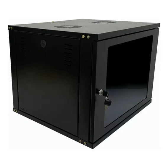 Mini Rack De Parede 8u X 470mm Rack 8u Padrão 19 Cor Preto Foto 1